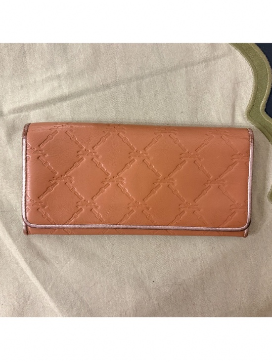 Longchamp Accessories - Longchamp Embossed Leather Continental Wallet Camel Tan Snap Closure
